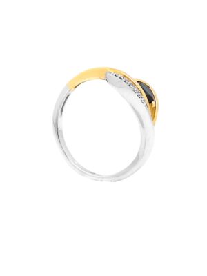 Zlatý prsteň BLESS so zafírom