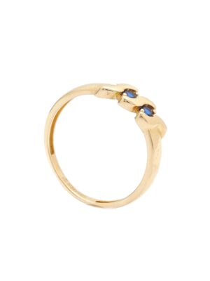 Zlatý prsteň ESTELLE s modrými zirkónmi