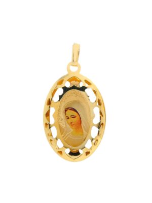Zlatý veľký medailón Panny Márie Medžugorskej